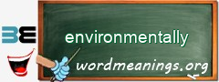 WordMeaning blackboard for environmentally